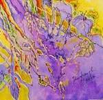 DURCHWACHSEN / STREAKY
Aquarell+Gold f�r 4.Miniaturenbiennale Polen