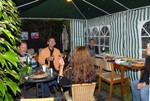 das Buffet im Partyzelt 
