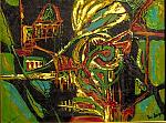 INDIANDREAM  Acryl + Blattgold 30x40cm