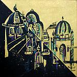 PARALELL-CITY 1
Acryl + Blattgold auf Leinen 40x40cm